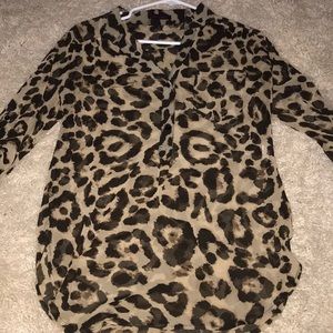 Leopard sheer shirt